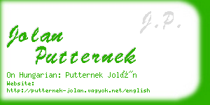 jolan putternek business card